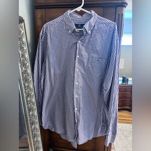 Vineyard Vines Men's Purple Checkered Shirt